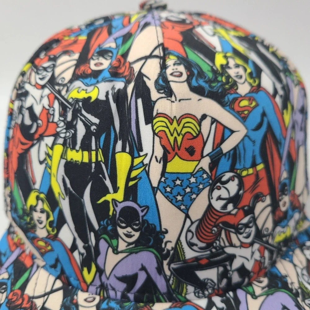 DC Comics Hat Snapback All Over Print Women‎ Superhero Characters Cartoon Adult